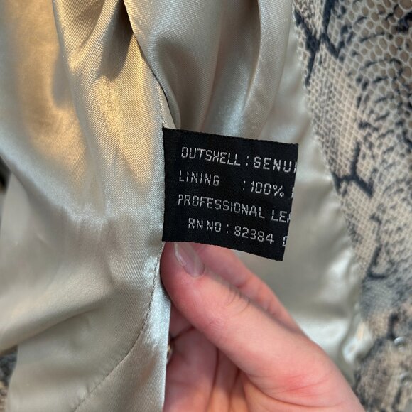 Genuine Leather Python Jacket - Vintage - Picture 4 of 6